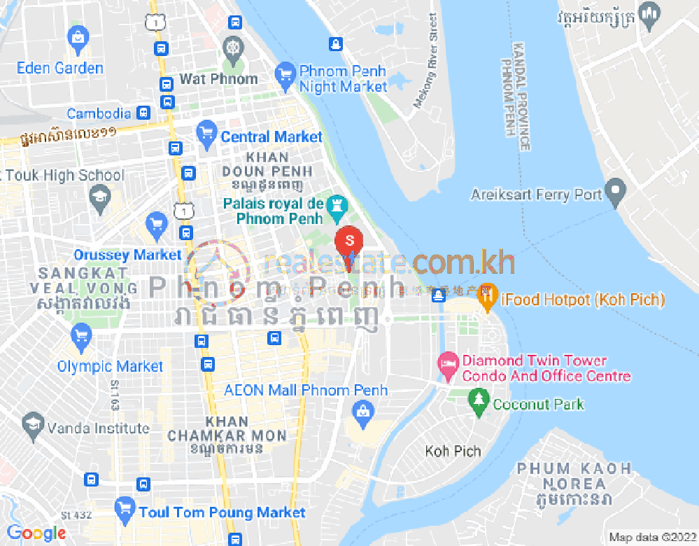 ផែនទី ចតុមុខ, ដូនពេញ, ភ្នំពេញ