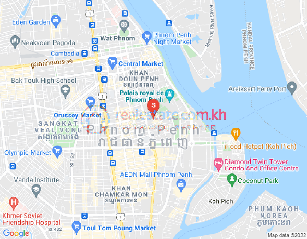 Mapa: Chakto Mukh, Daun Penh, Phnom Penh