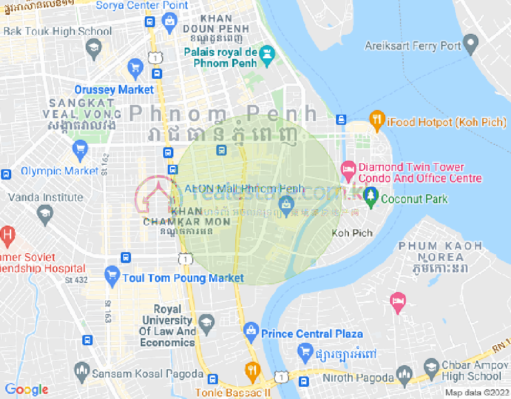 Map of The Penthouse Residence
