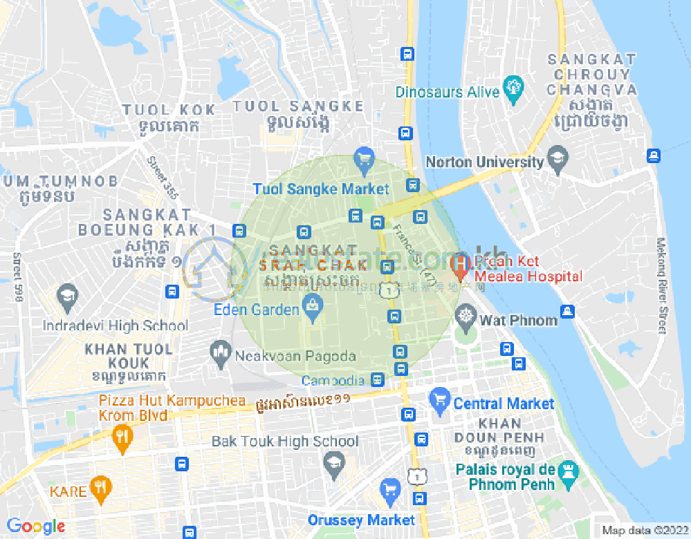 Mapa: 8, Srah Chak, Daun Penh, Phnom Penh