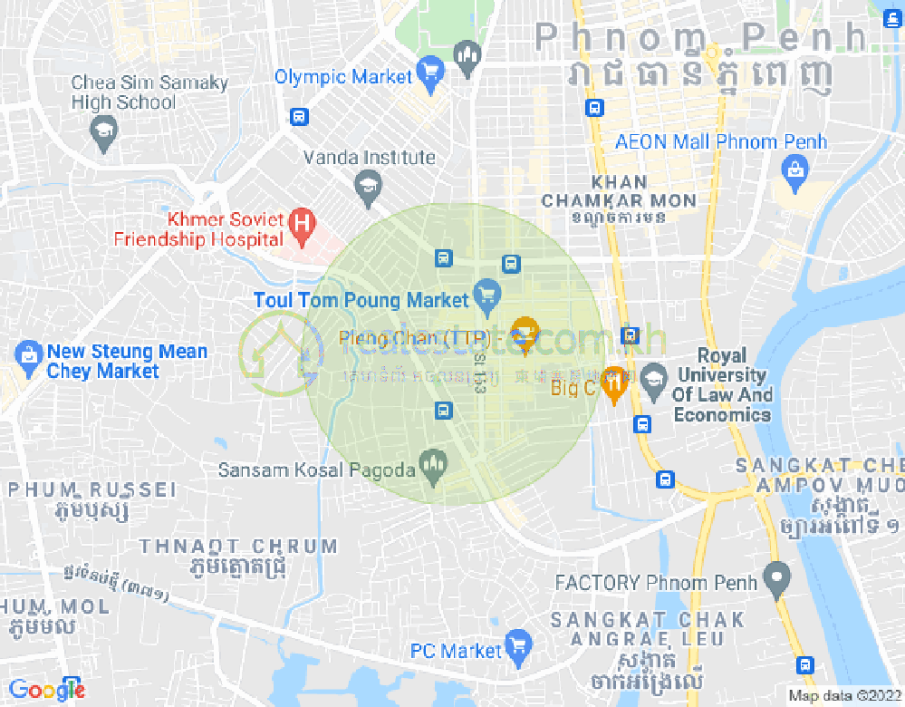 Mapa: 444, Toul Tum Poung 2, Chamkarmon, Phnom Penh