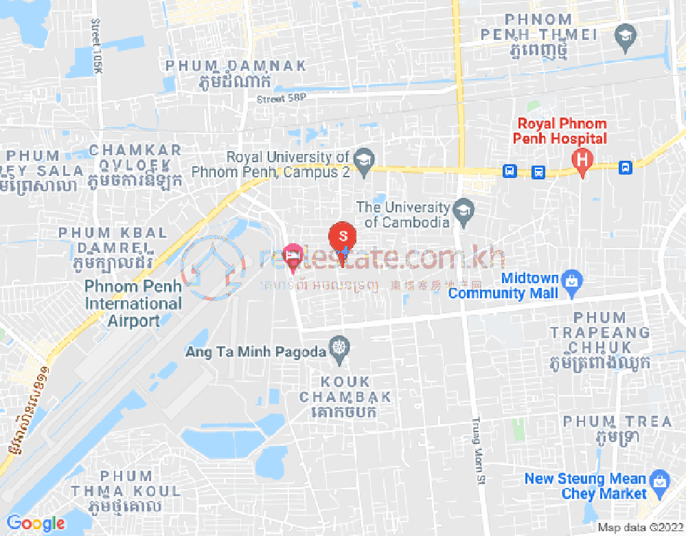 新金边, 森速区, 金边地图