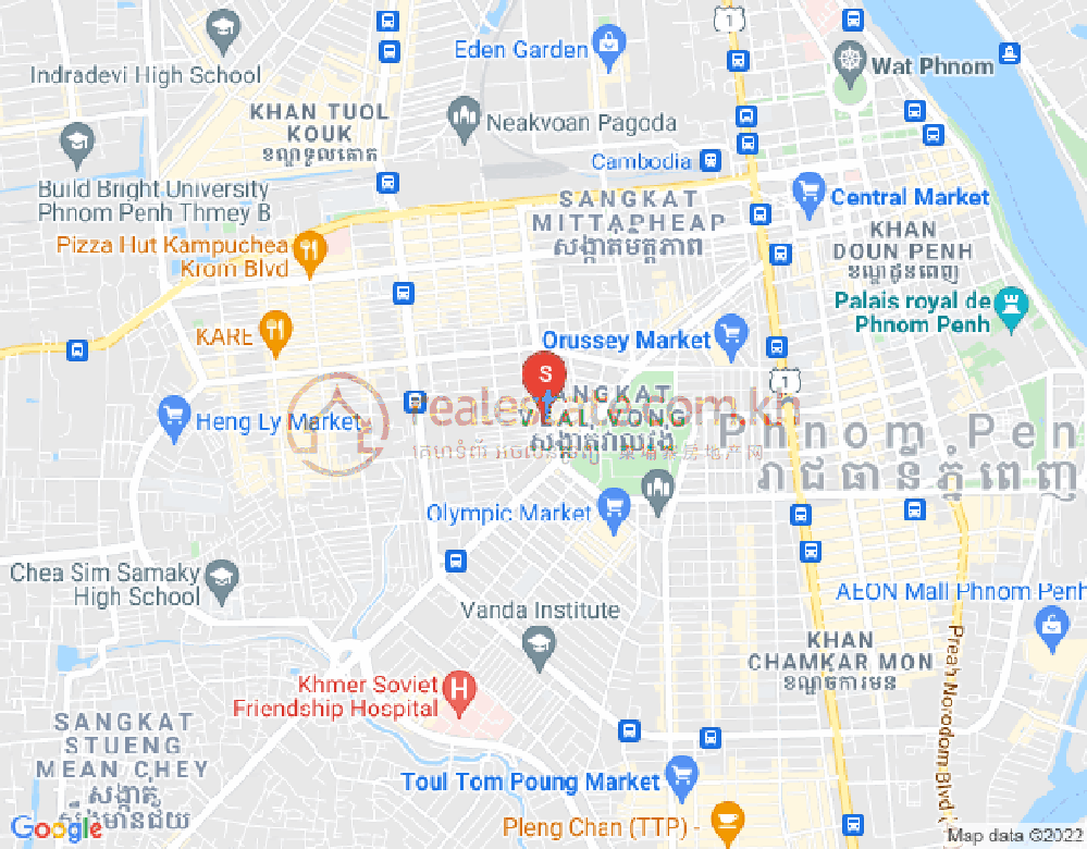 만경강2부구(BKK2), 벙껭깡, 프놈펜 지도