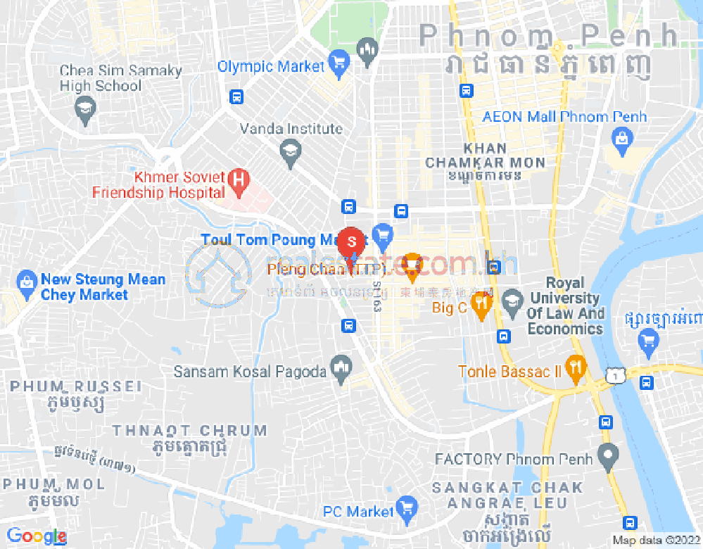 Mapa: Toul Tum Poung 1, Chamkarmon, Phnom Penh