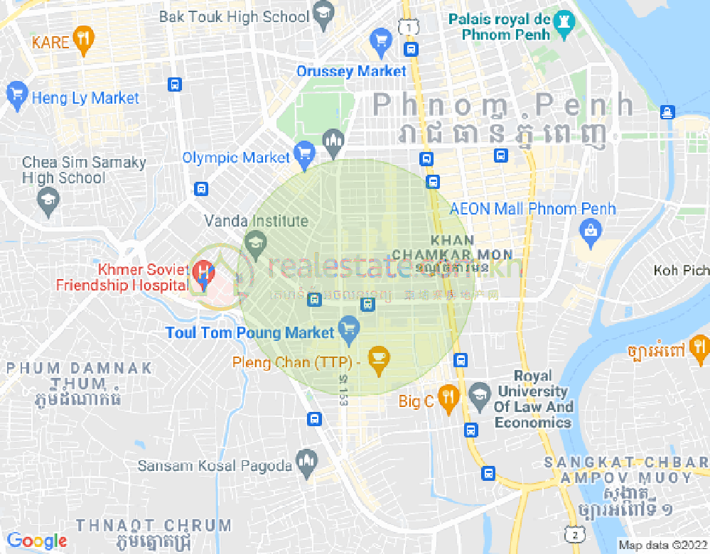 แผนที่ บีเคเค 3, บึงเกงกอง, พนมเปญ