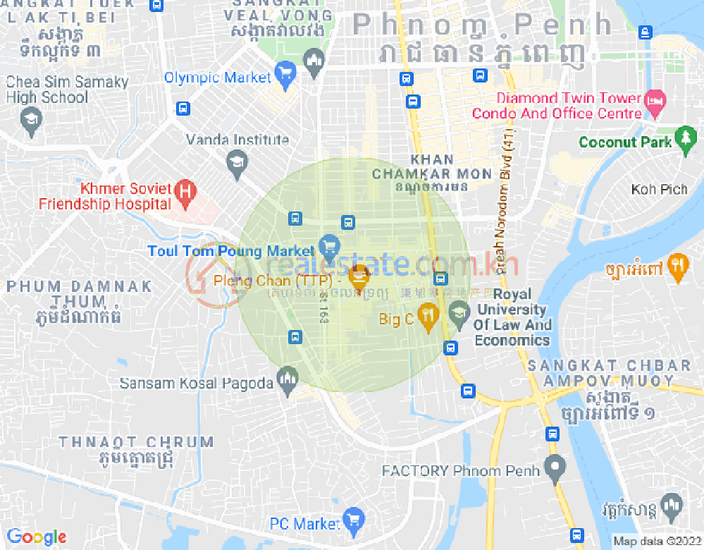 แผนที่ ตวลตุมปุง 1, จัมการมอน, พนมเปญ