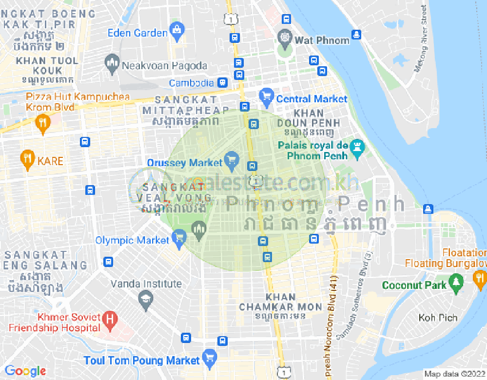 Map of Boeung Prolit, 7 Makara, Phnom Penh