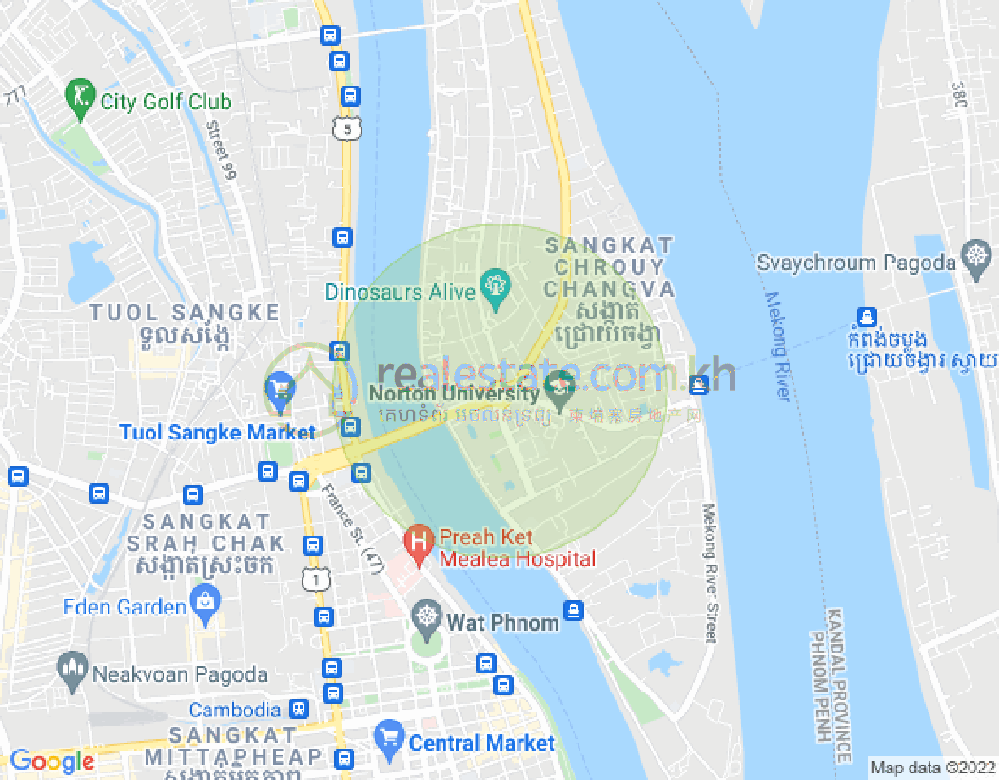 ផែនទី ជ្រោយចង្វារ, ភ្នំពេញ