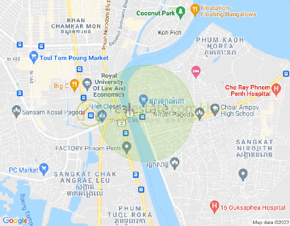 铁桥头区I分区, 铁桥头区, 金边地图