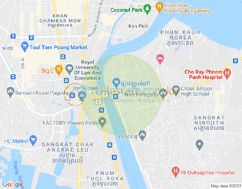 Carte de Chbar Ampov I, Chbar Ampov, Phnom Penh