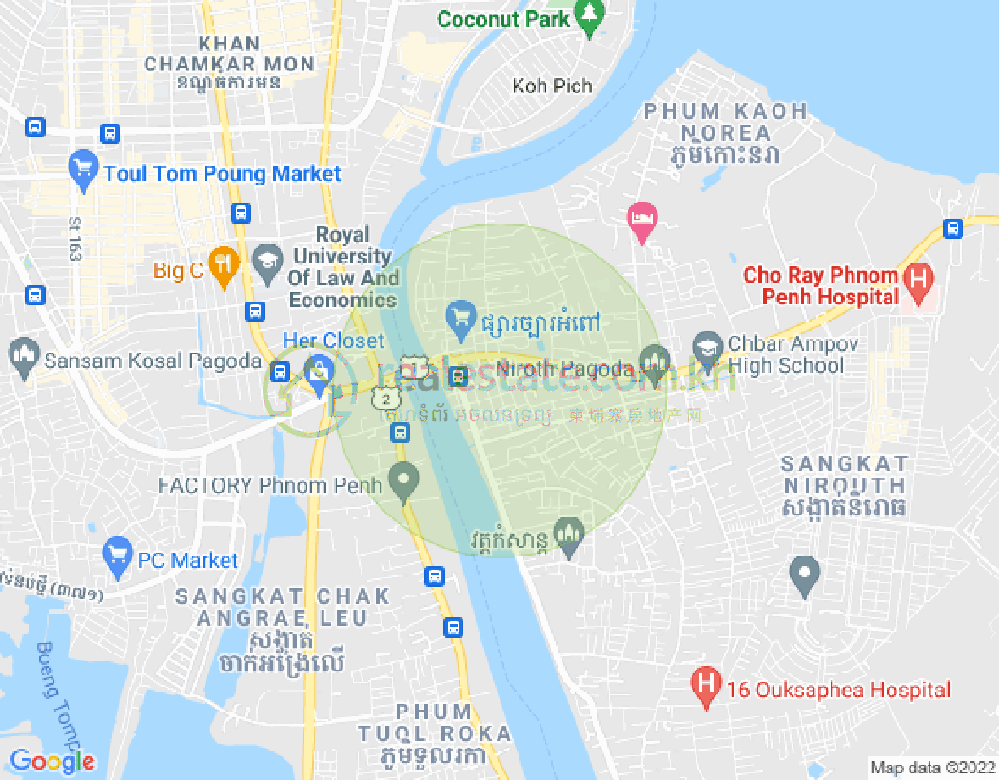 铁桥头区I分区, 铁桥头区, 金边地图
