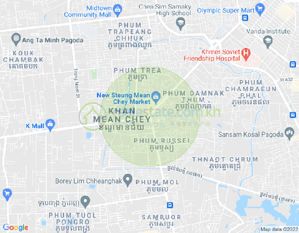 Mapa: Stueng Mean chey, Meanchey, Phnom Penh