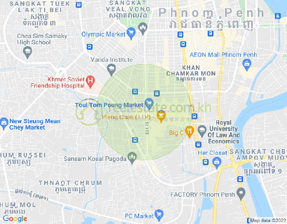 朱德奔1分区, 占卡蒙, 金边地图