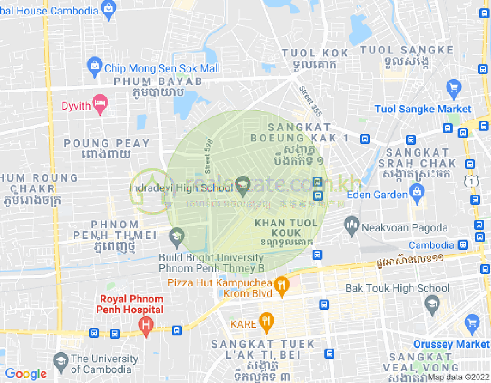 Mapa: 594, Boeung Kak 2, Toul Kork, Phnom Penh