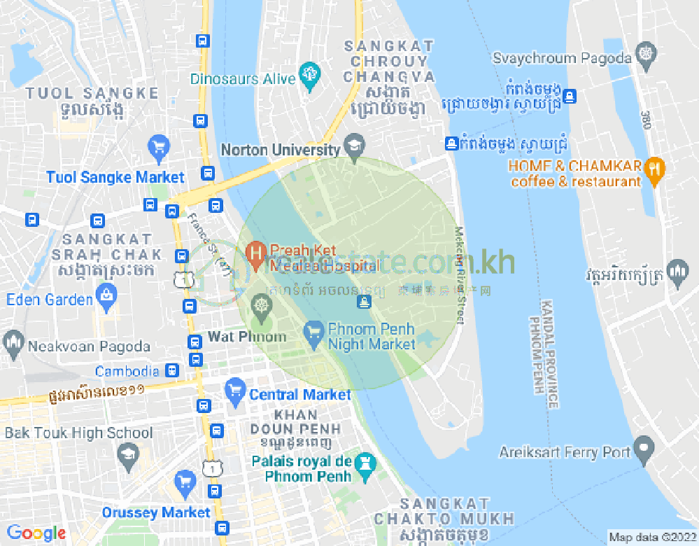 Carte de Chroy Changvar, Phnom Penh