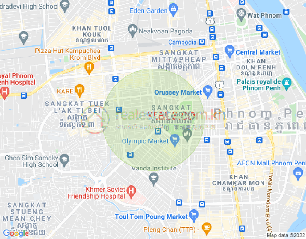 แผนที่ บีเคเค 2, บึงเกงกอง, พนมเปญ