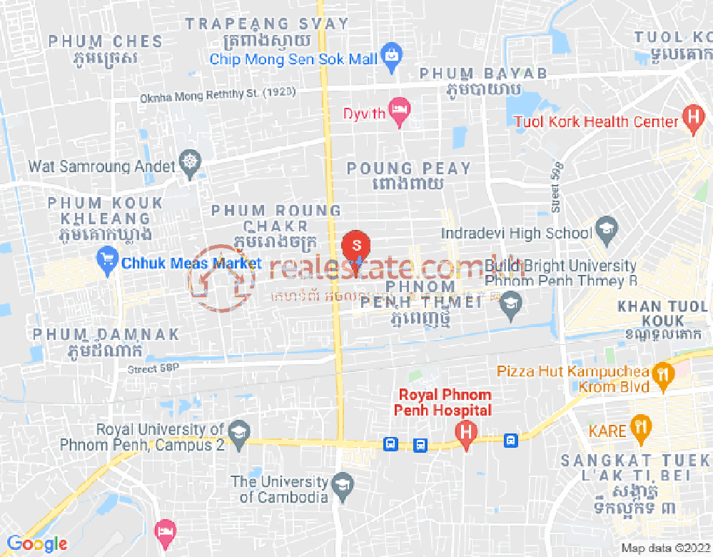 Carte de Tuek Thla, Sen Sok, Phnom Penh