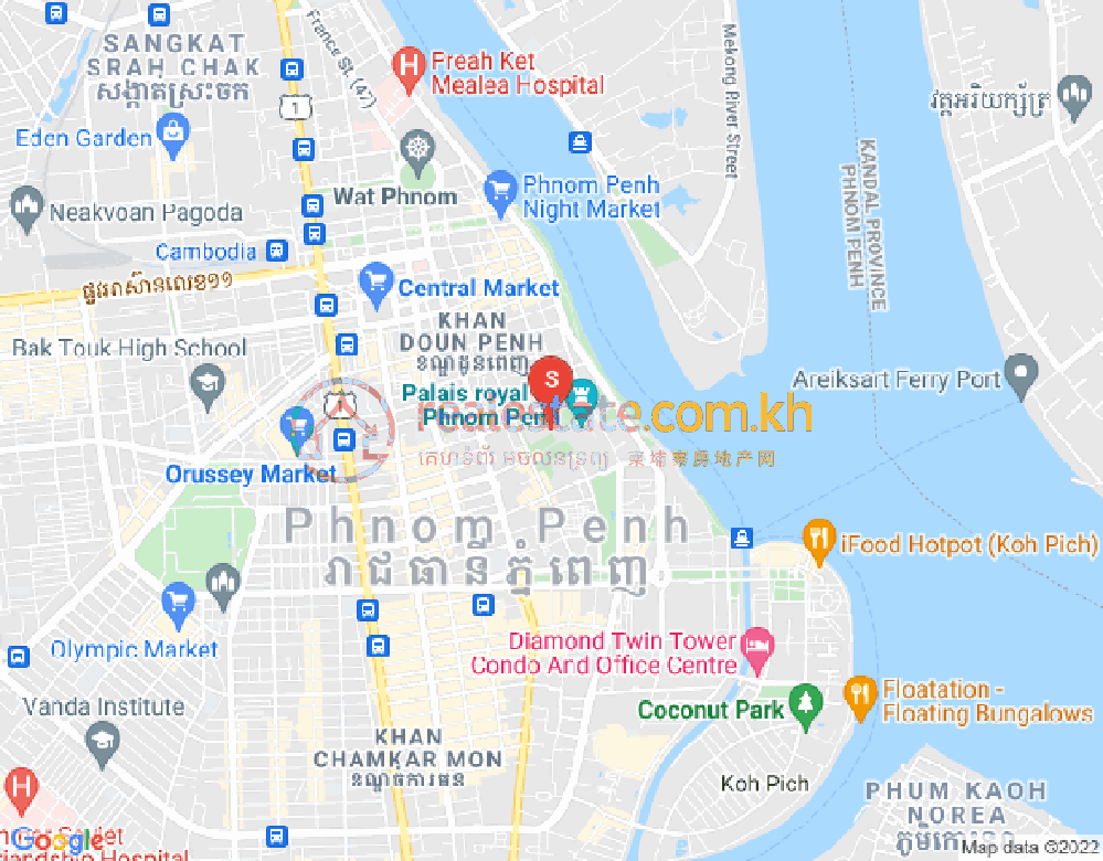 Mapa: Chey Chumneah, Daun Penh, Phnom Penh