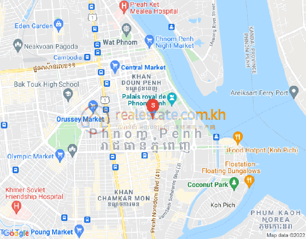 Mapa: Chey Chumneah, Daun Penh, Phnom Penh