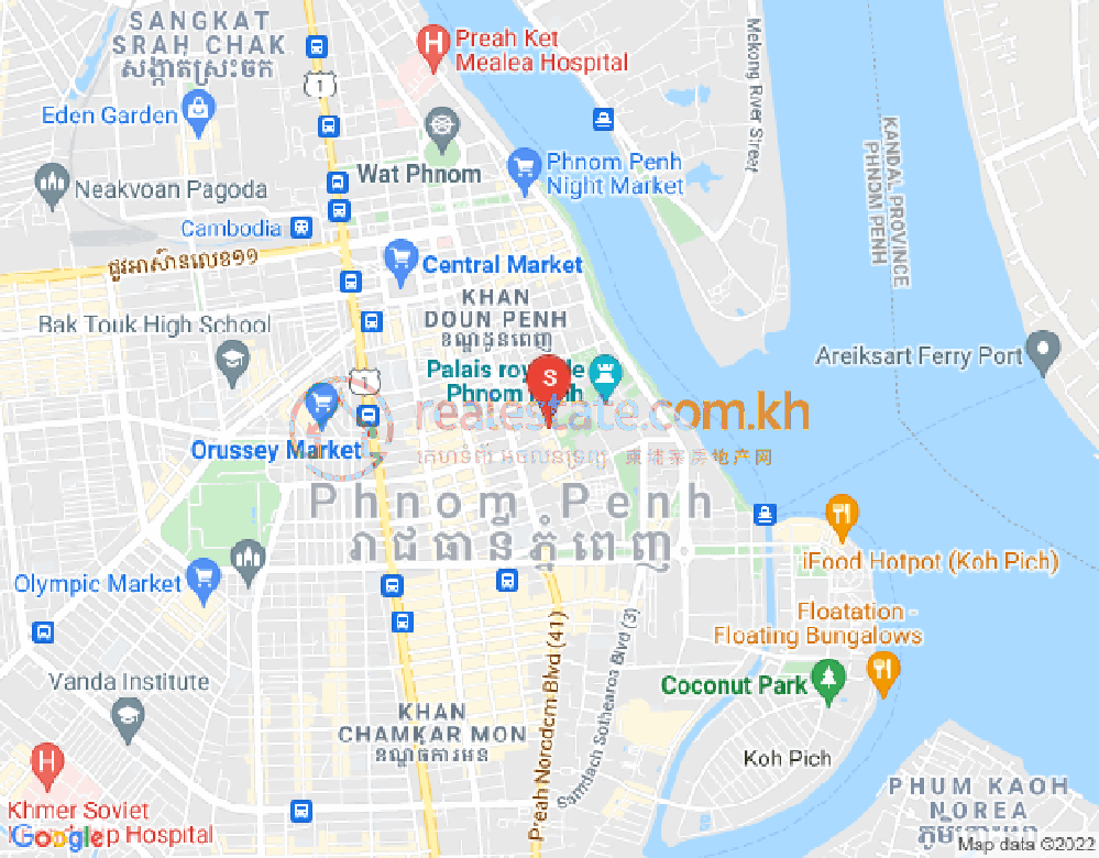 Mapa: Chey Chumneah, Daun Penh, Phnom Penh