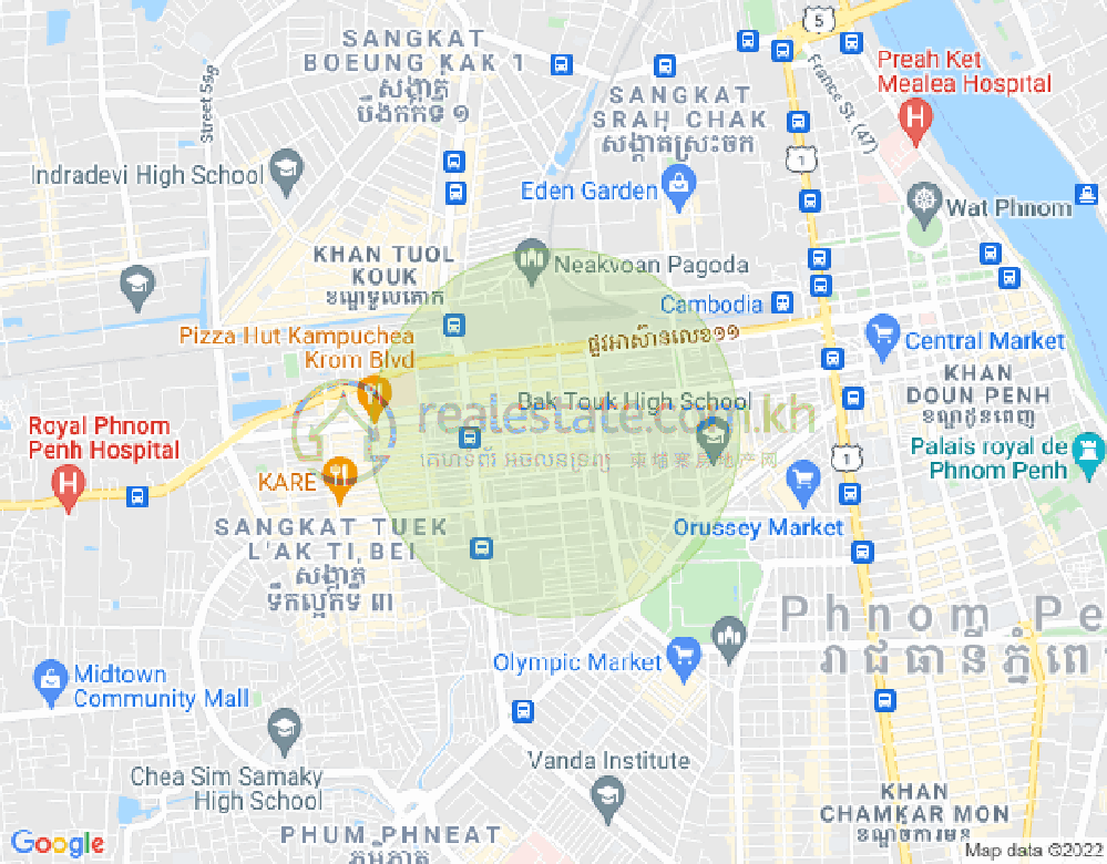 Mapa: 118, Phsar Depou I, Toul Kork, Phnom Penh