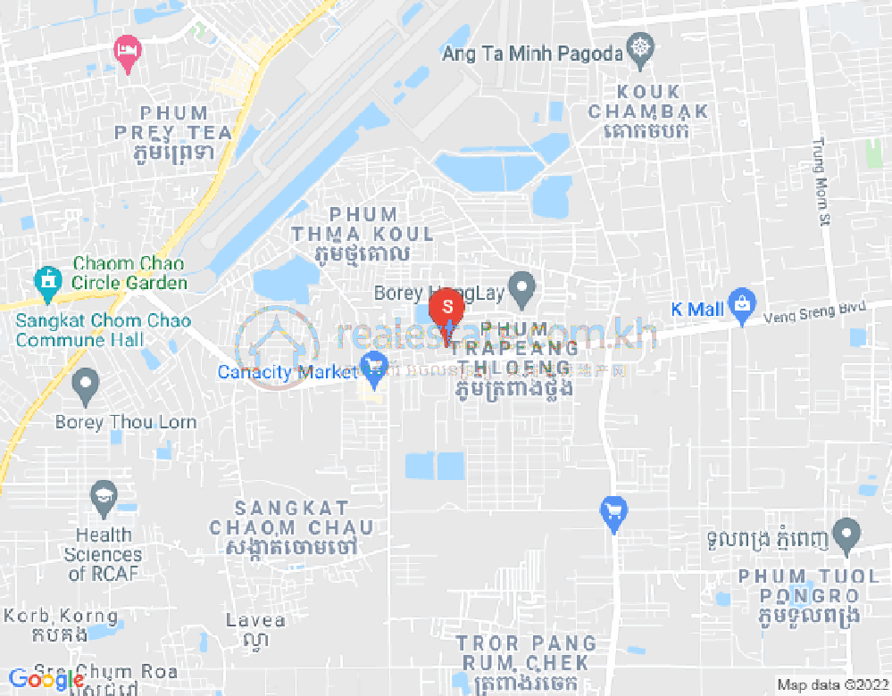 Map of Chaom Chau 2, Por Sen Chey, Phnom Penh
