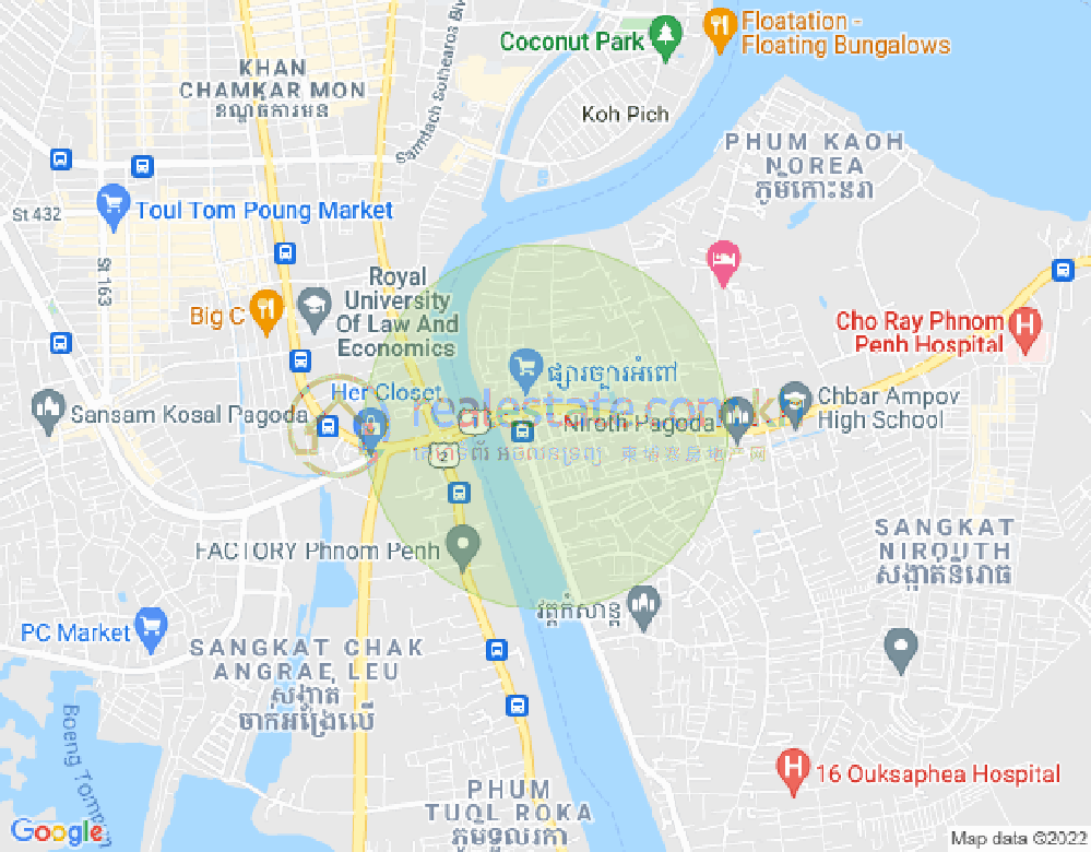 铁桥头区I分区, 铁桥头区, 金边地图