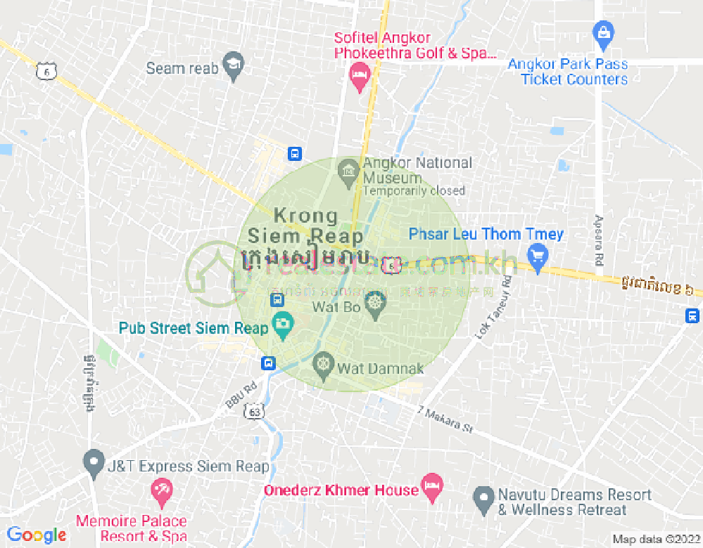 Carte de Svay Dankum, Siem-Réap
