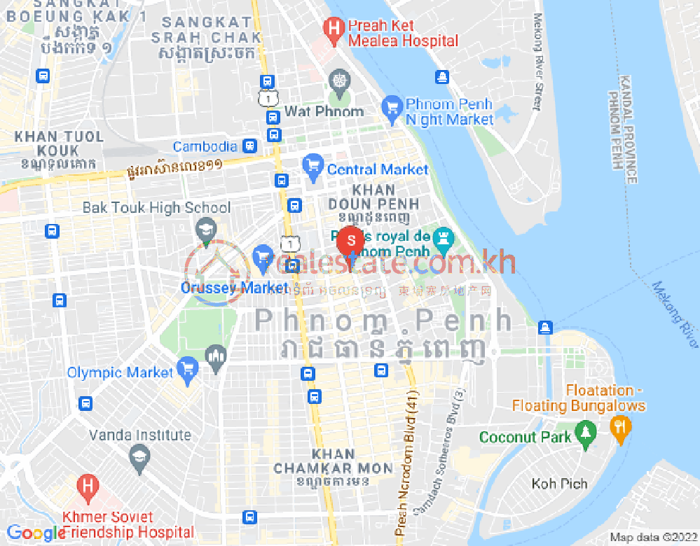 Mapa: Chey Chumneah, Daun Penh, Phnom Penh