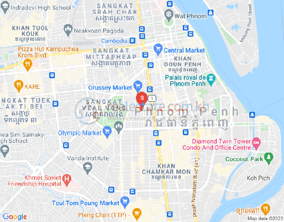 Mapa: Boeung Prolit, 7 Makara, Phnom Penh