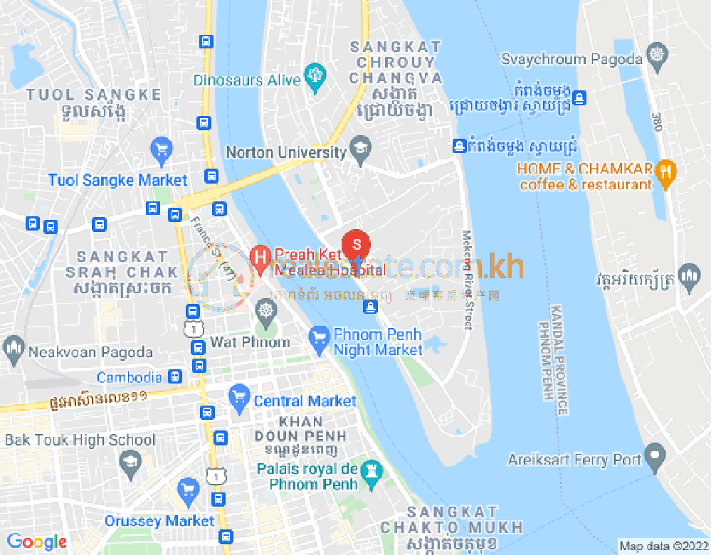 Mapa: Chroy Changvar, Phnom Penh
