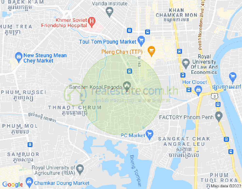 ストゥンミエンチェイ, ミエンチェイ, プノンペンの地図