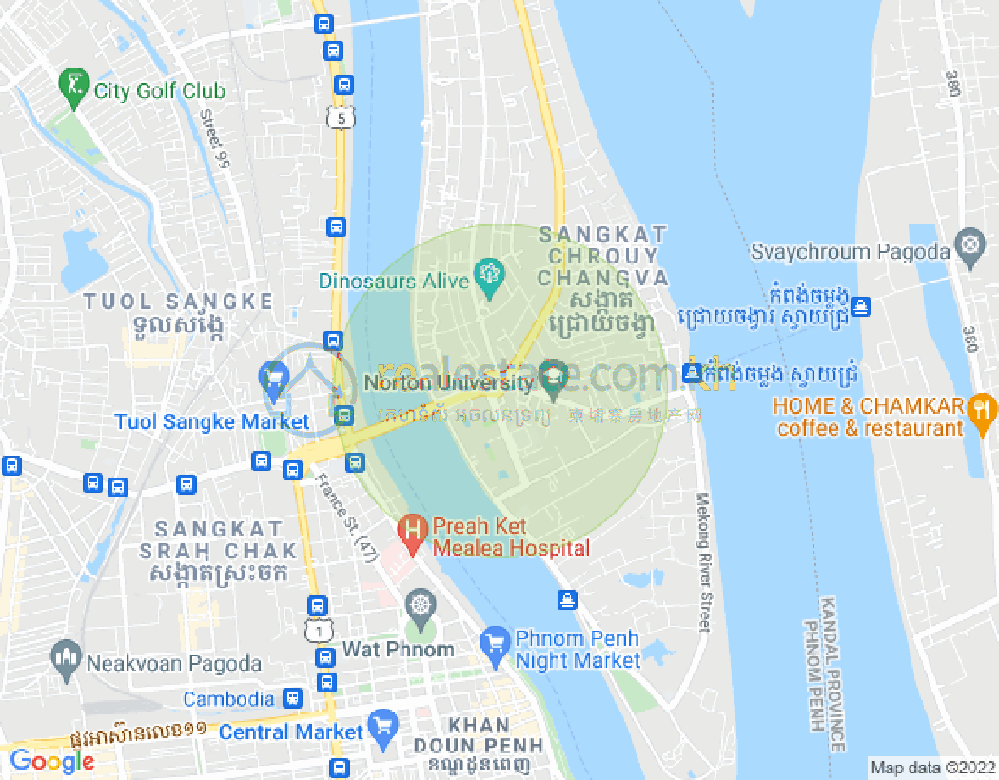 แผนที่ Dabest Properties, จเรยจังวา, พนมเปญ