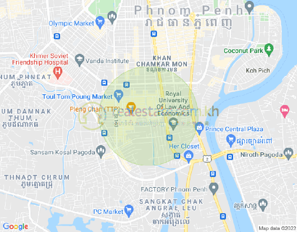 万禾密分区, 占卡蒙, 金边地图