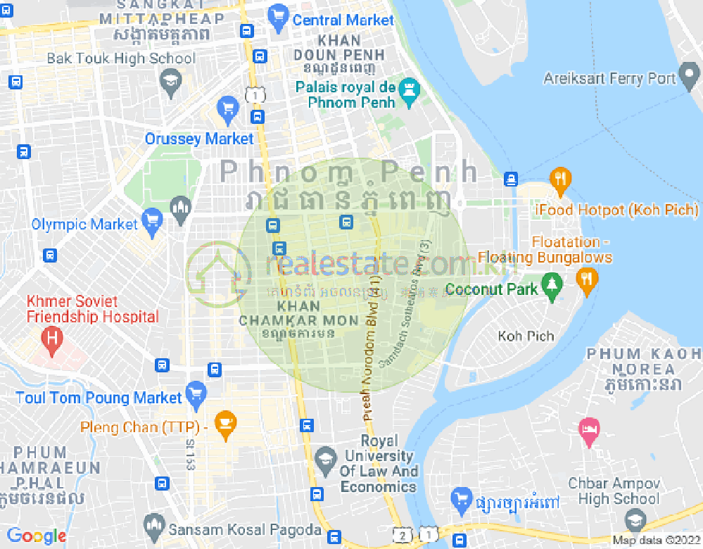 ផែនទី បឹងកេងកង១, បឹងកេងកង, ភ្នំពេញ