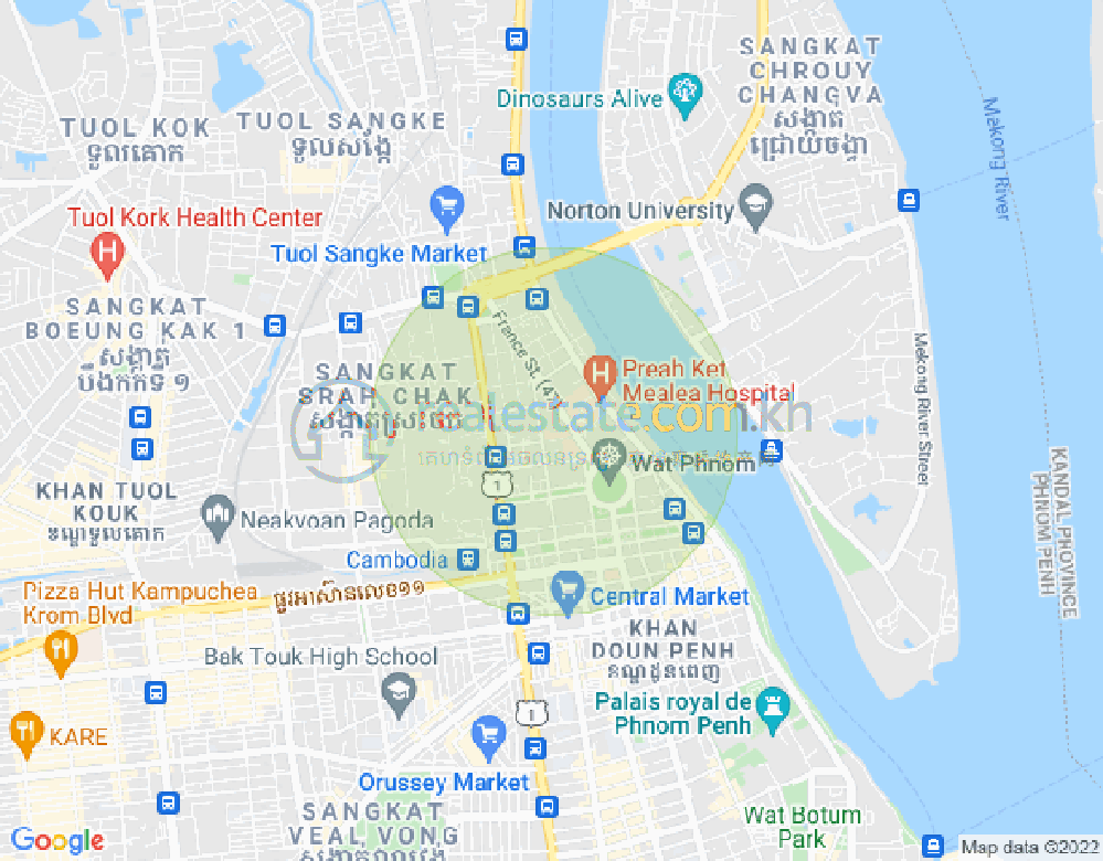 斯拉甲, 隆边区, 金边地图