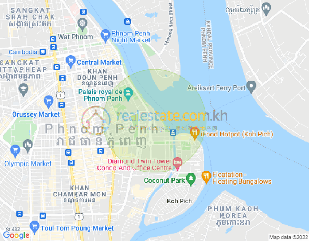 Mapa: Chakto Mukh, Daun Penh, Phnom Penh