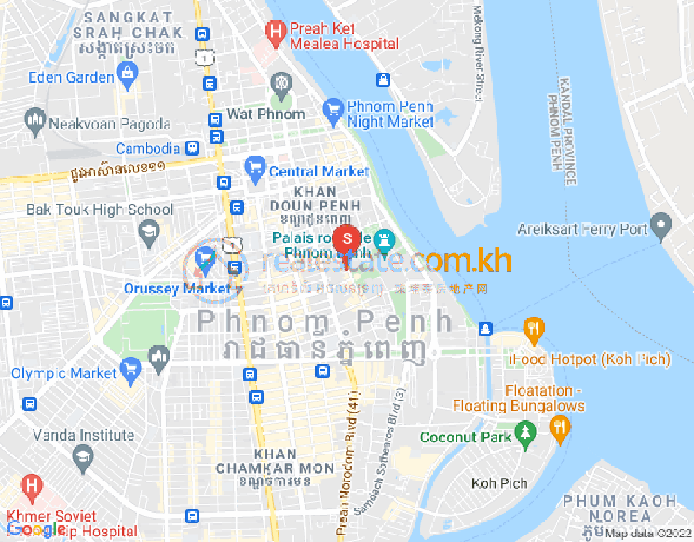 Mapa: Chey Chumneah, Daun Penh, Phnom Penh