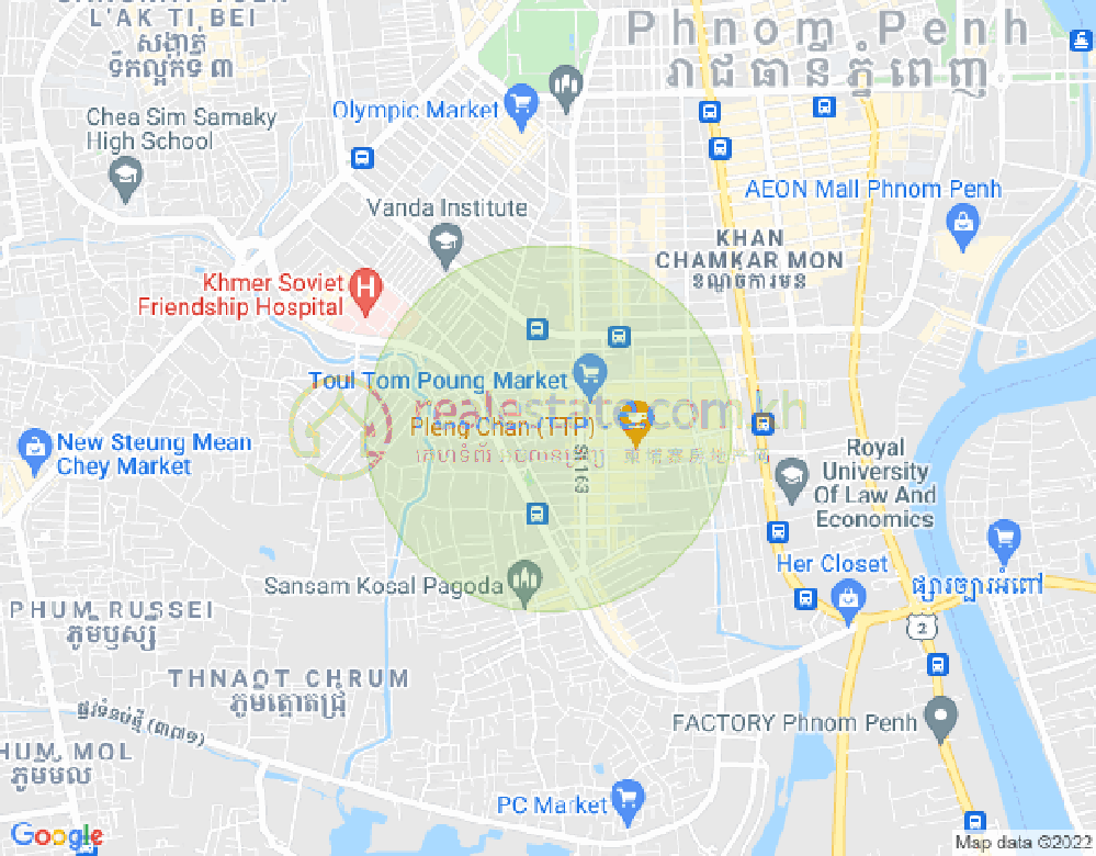 朱德奔1分区, 占卡蒙, 金边地图