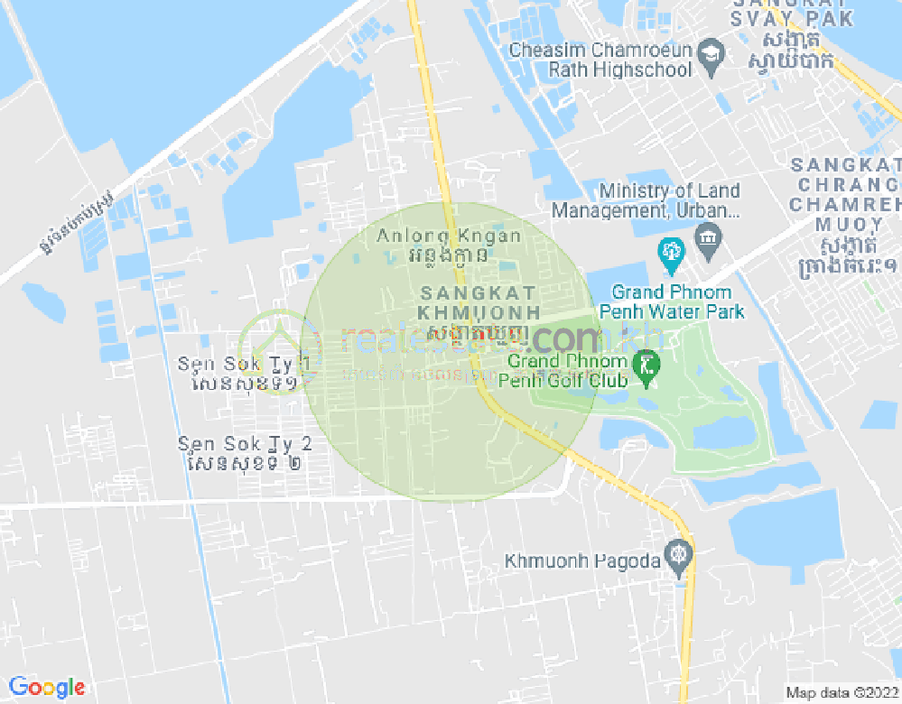 Mapa: Khmuonh, Sen Sok, Phnom Penh