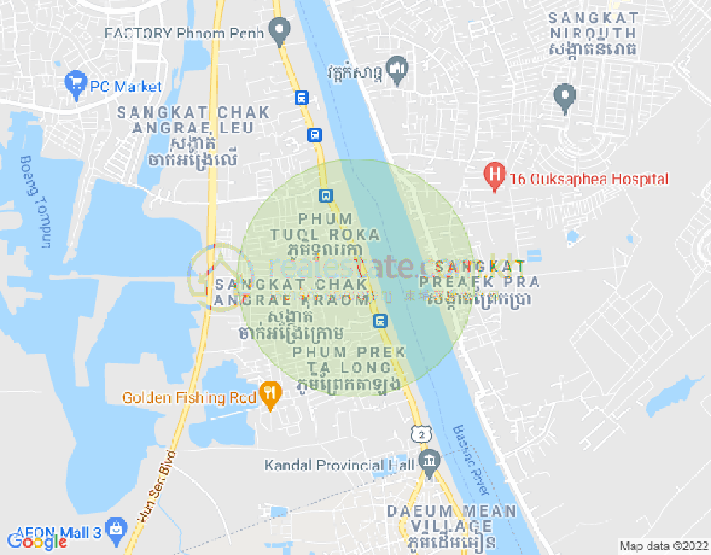 Carte de Chak Angrae Kraom, Meanchey, Phnom Penh