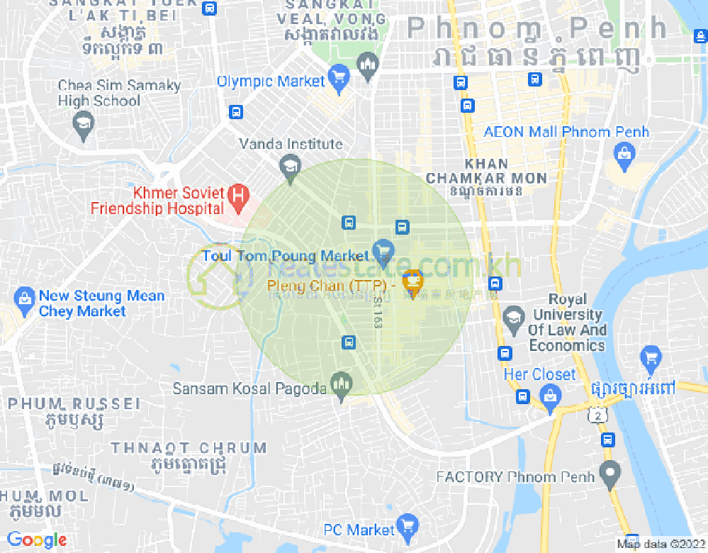 주더분1구역, 짬까몬, 프놈펜 지도