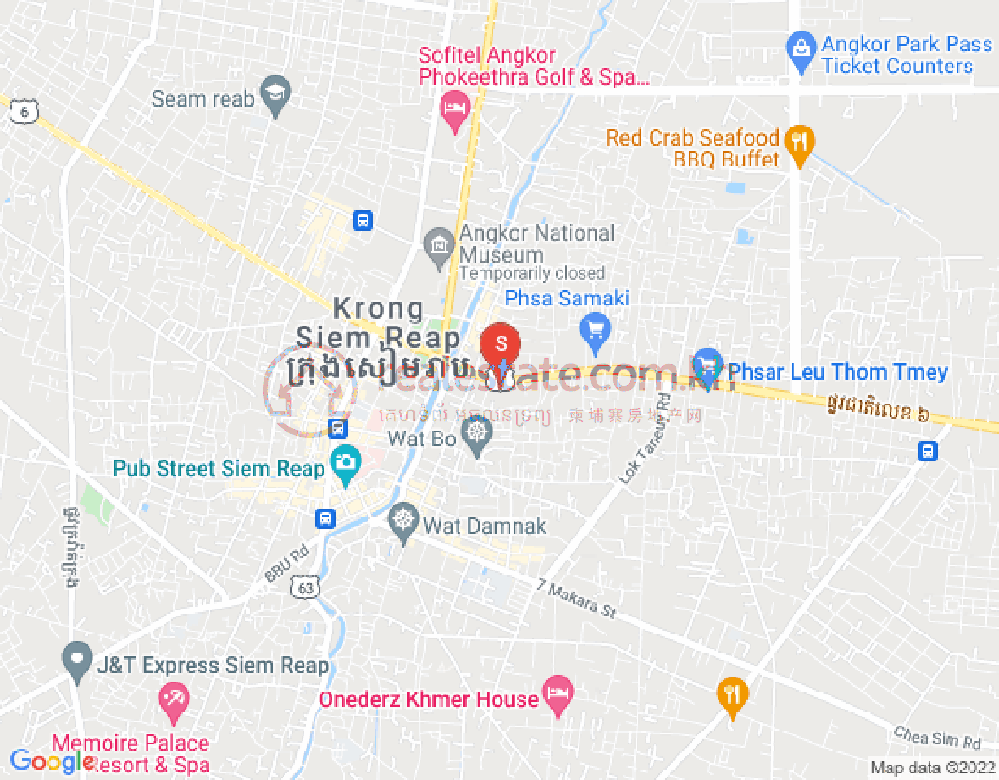 Svay Dangkum分区, 暹粒地图