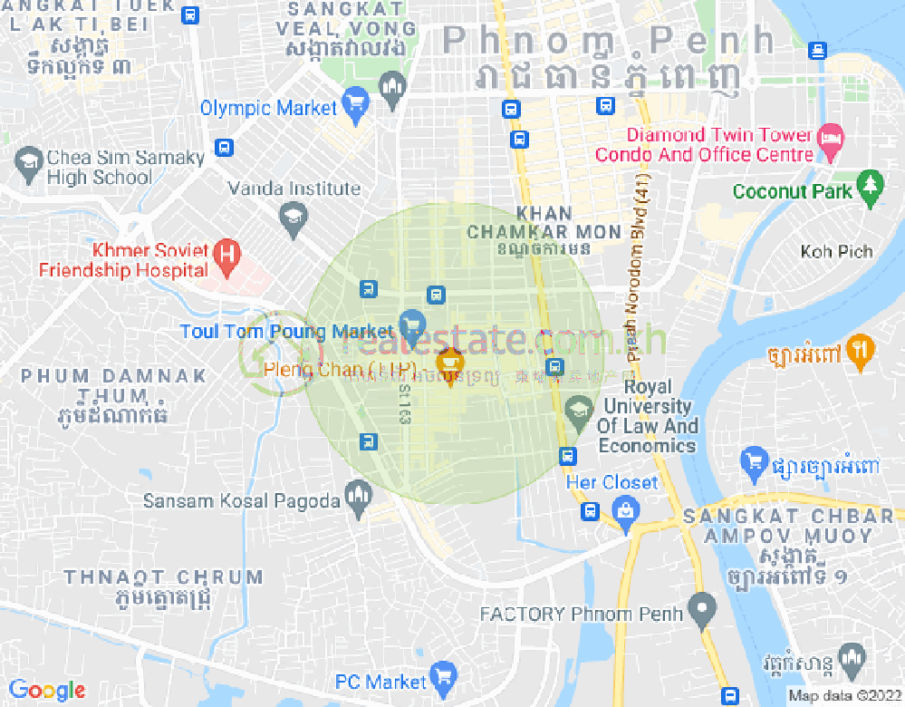 แผนที่ ตวลตุมปุง 1, จัมการมอน, พนมเปญ