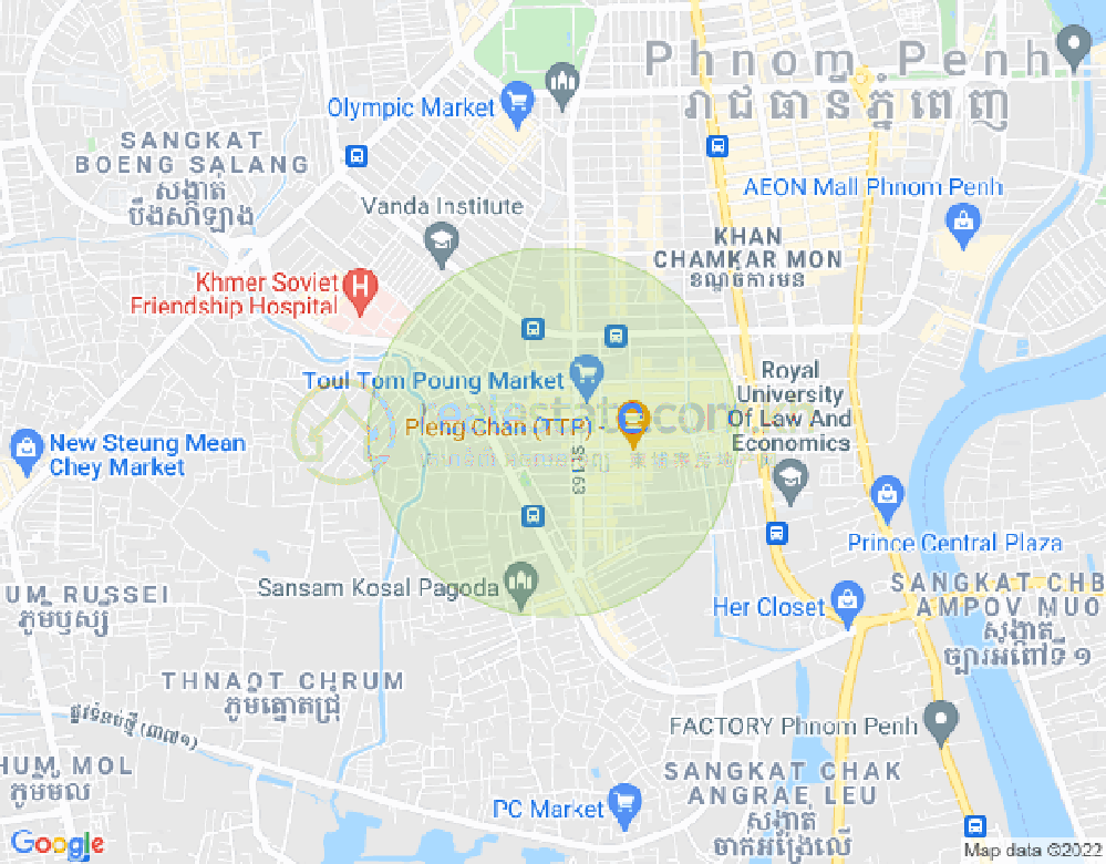 Карта Тул Том Пунг 1, Чамкармон, Пномпень