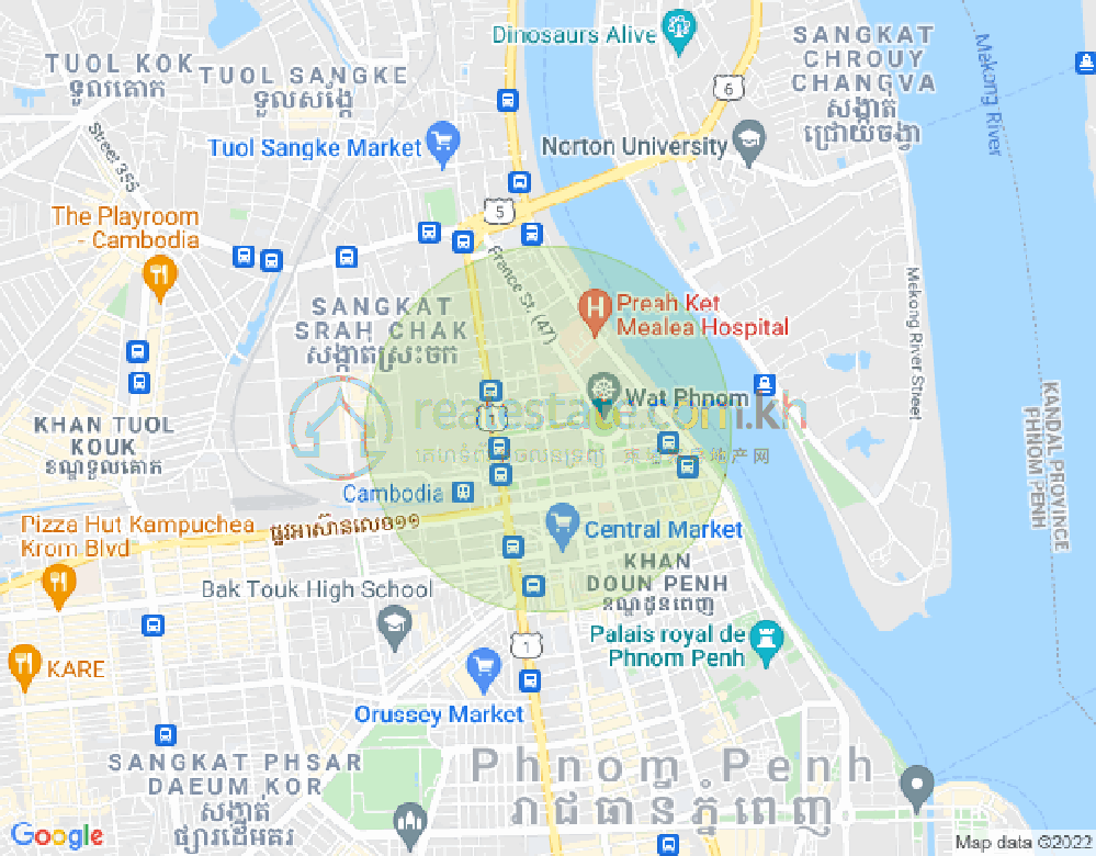 Carte de Phnom Penh Thmey, Sen Sok, Phnom Penh
