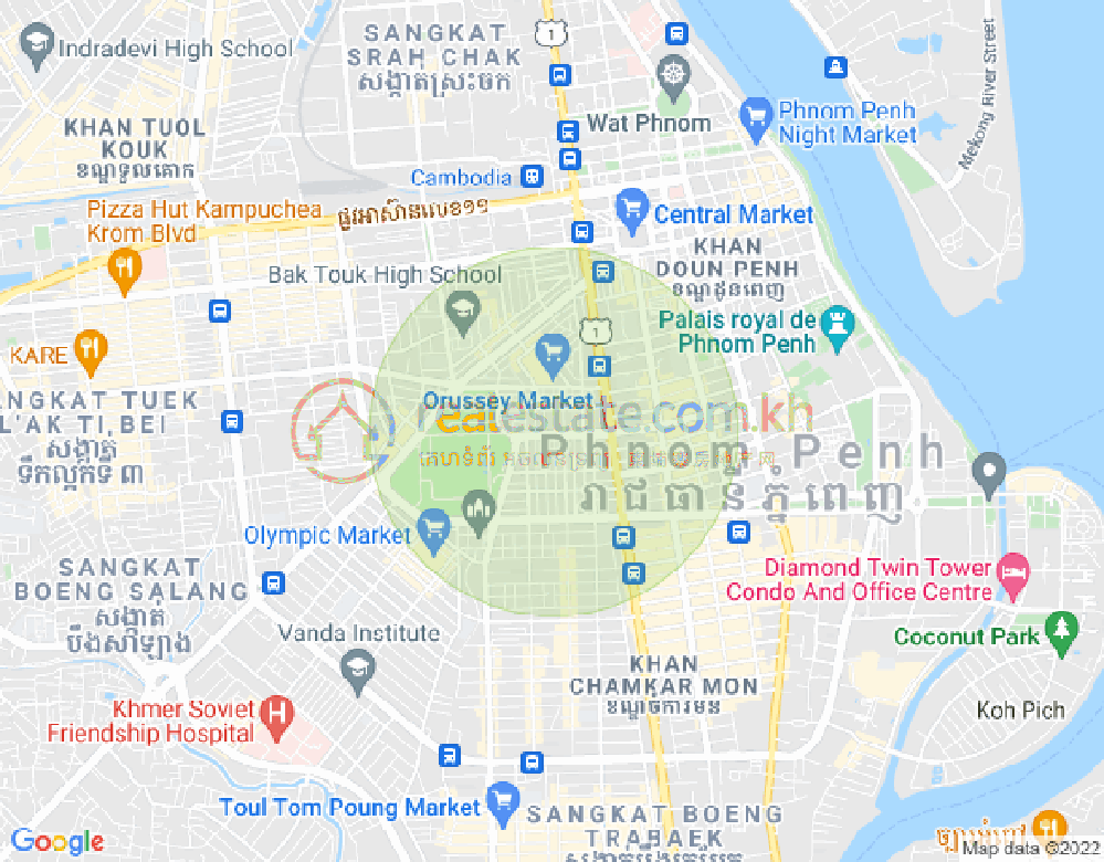 Карта Боенг Пролит, 7 Макара, Пномпень