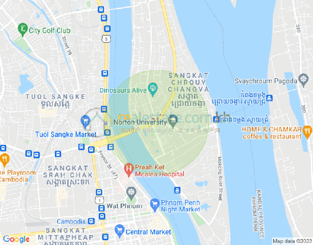 Carte de Chroy Changvar, Phnom Penh