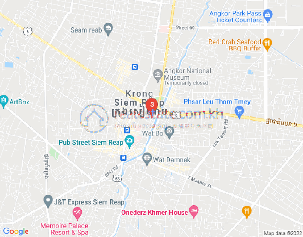 Map of Svay Dankum, Siem Reap