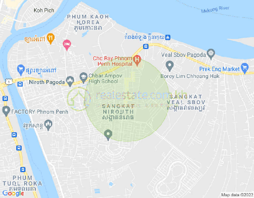 Nirouth分区, 铁桥头区, 金边地图